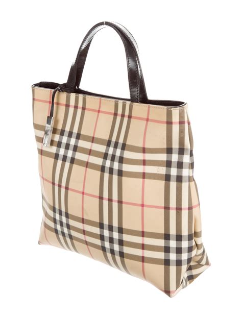 fake burberry nova check shirt|Burberry nova check tote bag.